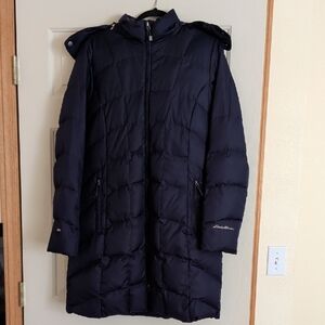 Eddie Bauer Women's Sz L Dark Blue EB550 Puffer Jacket